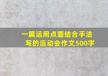 一篇运用点面结合手法写的运动会作文500字