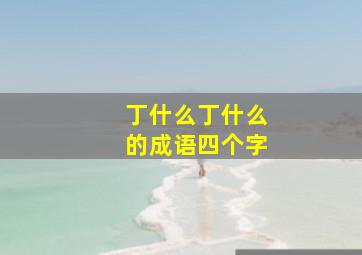 丁什么丁什么的成语四个字