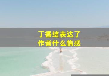 丁香结表达了作者什么情感