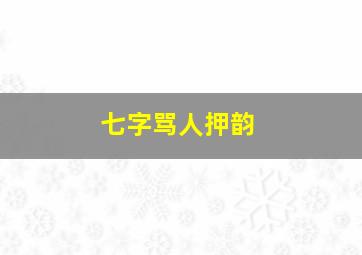 七字骂人押韵