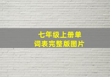 七年级上册单词表完整版图片