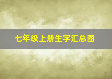 七年级上册生字汇总图