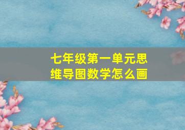 七年级第一单元思维导图数学怎么画