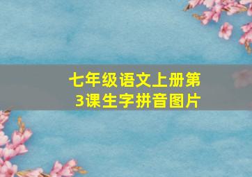 七年级语文上册第3课生字拼音图片