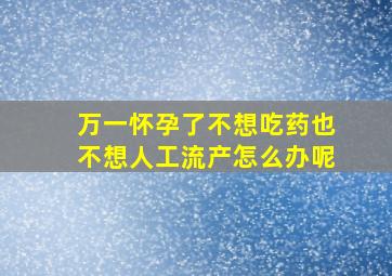 万一怀孕了不想吃药也不想人工流产怎么办呢