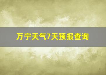 万宁天气7天预报查询