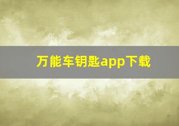 万能车钥匙app下载