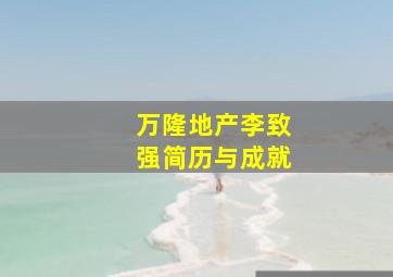 万隆地产李致强简历与成就