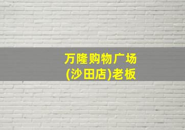 万隆购物广场(沙田店)老板