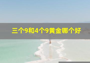 三个9和4个9黄金哪个好