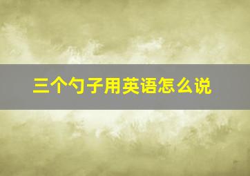 三个勺子用英语怎么说