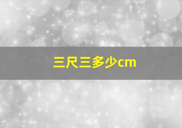 三尺三多少cm