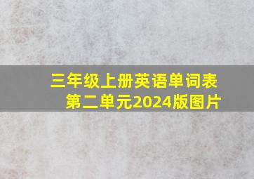 三年级上册英语单词表第二单元2024版图片