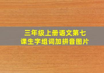 三年级上册语文第七课生字组词加拼音图片