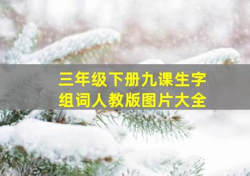 三年级下册九课生字组词人教版图片大全