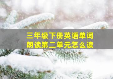 三年级下册英语单词朗读第二单元怎么读