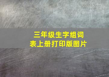 三年级生字组词表上册打印版图片