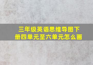 三年级英语思维导图下册四单元至六单元怎么画