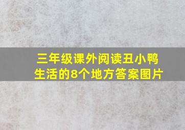 三年级课外阅读丑小鸭生活的8个地方答案图片