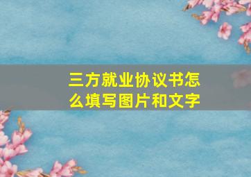 三方就业协议书怎么填写图片和文字