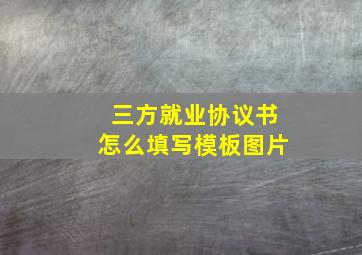 三方就业协议书怎么填写模板图片