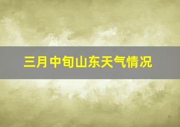 三月中旬山东天气情况