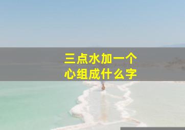 三点水加一个心组成什么字