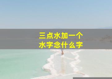 三点水加一个水字念什么字