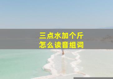 三点水加个斤怎么读音组词