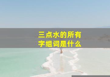 三点水的所有字组词是什么