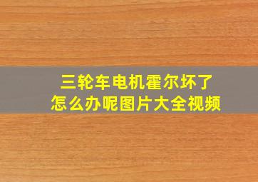 三轮车电机霍尔坏了怎么办呢图片大全视频