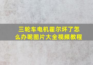 三轮车电机霍尔坏了怎么办呢图片大全视频教程