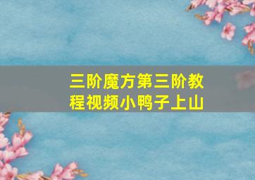 三阶魔方第三阶教程视频小鸭子上山