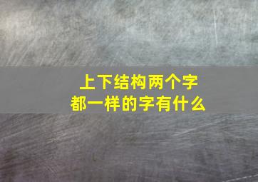 上下结构两个字都一样的字有什么