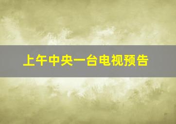 上午中央一台电视预告