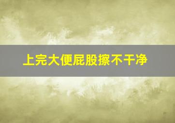 上完大便屁股擦不干净