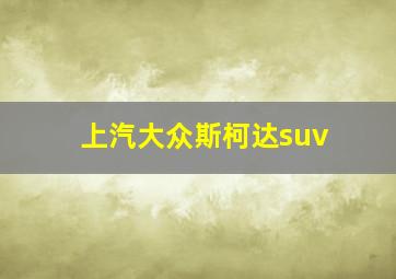 上汽大众斯柯达suv