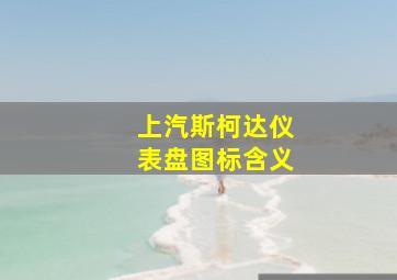 上汽斯柯达仪表盘图标含义