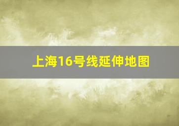 上海16号线延伸地图