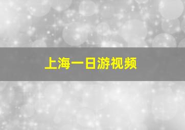 上海一日游视频