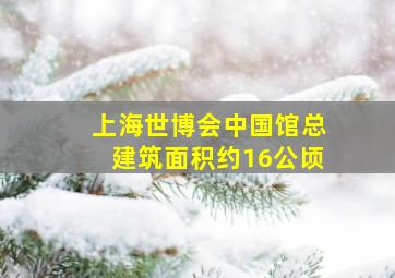 上海世博会中国馆总建筑面积约16公顷