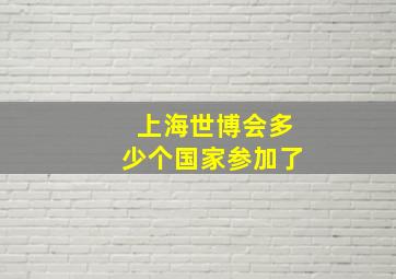 上海世博会多少个国家参加了