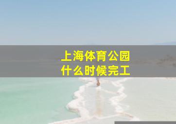 上海体育公园什么时候完工