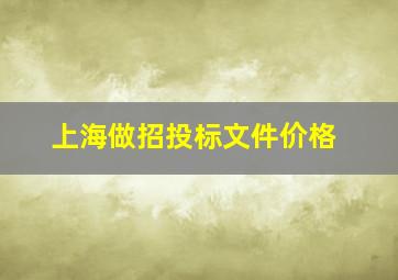 上海做招投标文件价格