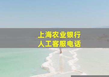 上海农业银行人工客服电话