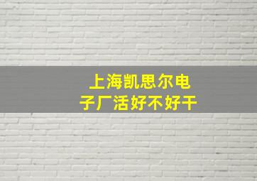 上海凯思尔电子厂活好不好干