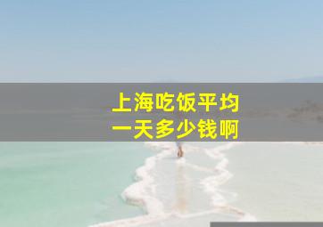 上海吃饭平均一天多少钱啊