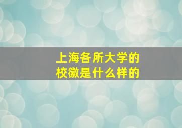 上海各所大学的校徽是什么样的