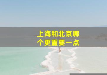 上海和北京哪个更重要一点