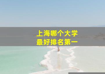 上海哪个大学最好排名第一